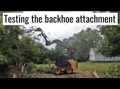 taking down trees with bobcat skid steer|bobcat skid steer attachment.